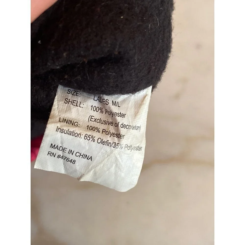 3M Thinsulate Winter Gloves Pink Ladies M/L 40g Insulated Quilted Ski Snow Gear